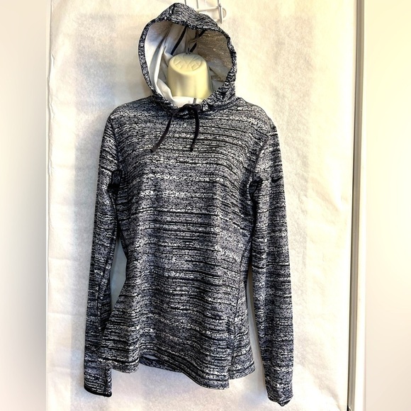 Nike Dri fit women’s pull over long sleeve hoodie with thumb holes Sz-L Q15 - Picture 2 of 11
